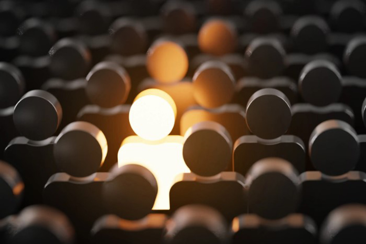 one bright man in a sea of unlit men