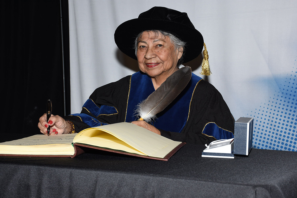 Elder Shirley Williams was conferred an honorary degree of Doctor of Laws (honoris causa) from Ontario Tech University.